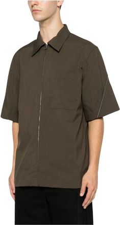 Givenchy Camisa con cremallera y costuras Couture - Shirts - Hombre - Verde - L