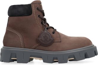Moncler Mens Peak City Lace-Up Boots Brown Calf