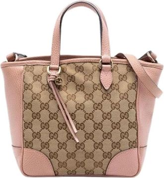 Gucci Pre-owned The Bree - Dames - Vintage Handtas - Beige - ONE Size - Leer - Vintage