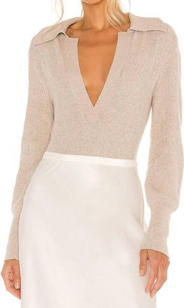 Nanushka Azha Bodysuit In Beige