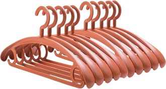 OEM Juego De 10 Perchas De Pl&aacute;stico Resistentes, Con Capacidad Para 11 Kg, Gancho Giratorio, Correas Anchas Antideslizantes, Para Forro Polar Grueso (nara