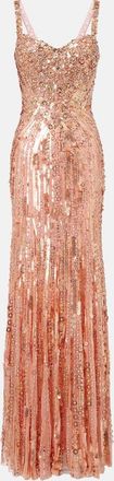 Jenny Packham Da Vinci embellished bustier gown