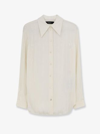 Gucci Camicia in seta con stampa iconica - GUCCI - gender_Woman