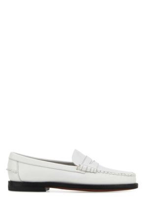 Sebago White Slip On Loafers