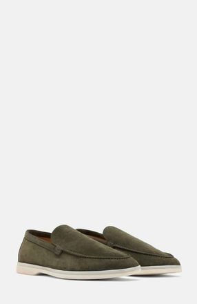 Scarosso Ludovico Loafers in Olive - Suede at Nordstrom, Size 40.5