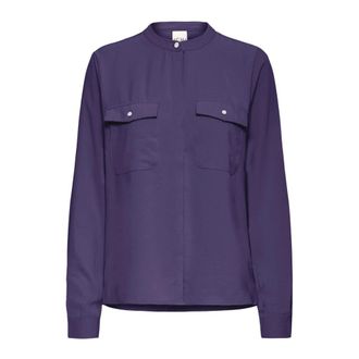 Ichi Ichi - Ihsoffie LS Bluser 20123902 - Dames - Blouses & Shirts - Paars - Maat: XL