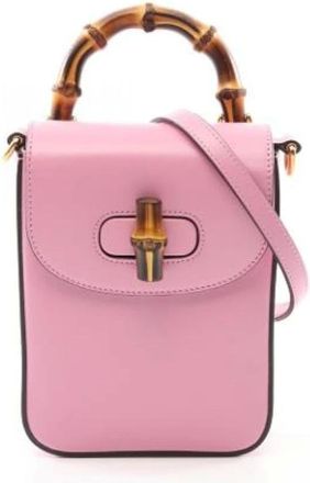 Gucci Pre-owned Handbags, female, Pink, Size: ONE SIZE Pre-owned Leather gucci-bags