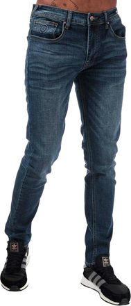 Duck and Cover Heren Overbug Tapered Jeans (Denim)
