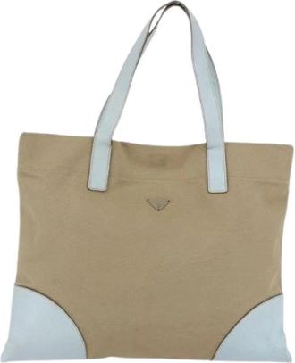 Prada Pre-owned Vintage Tote Bag - Dames - Vintage Shopper - Beige - ONE Size - Vintage