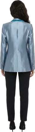 Dolce & Gabbana Womens Blue Polyamide Blazer Clothing