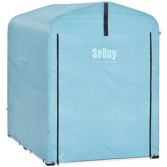 SoBuy Sobuy Abrigo De Jard&iacute;n, Caba&ntilde;a De Jard&iacute;n Exterior Impermeable, Abrigo Para Moto Con Ganchos, Garage Para Bicicleta Y Herramientas, Abrigo Para Bicicle