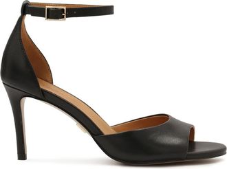 Kazar Klassieke zwarte sandalen met volledige hak - Dames - Sandalen met hakken - Zwart - 37 EU - Leer - Schoenen