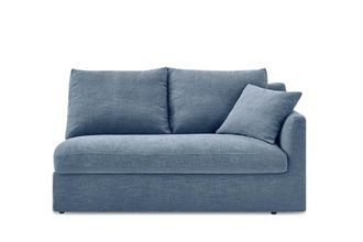 Castlery Agnes Right Arm Queen Sleeper Sofa, Dusty Blue, Removable Covers, Machine Washable for Women