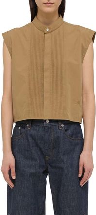 Helmut Lang Tux Bib Pintuck Top in Trench at Nordstrom Rack, Size Xxx-Small