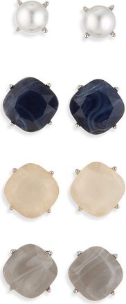 Tasha Set of 4 Stud Earrings in Blue Combo at Nordstrom Rack