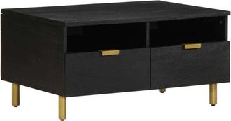 vidaXL Mesa De Centro Madera De Ingenier&iacute;a Negra 80x54x40 Cm Vidaxl