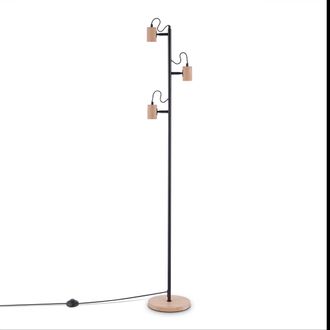 Paco Home L&aacute;mpara Mesa Mesilla E14 De Pie Minimalista Escandin. E27 Madera Pie L&aacute;mpara De Pie, Natur (&oslash;23,5 Cm) (de) - Paco Home