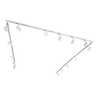 QAZQA Moderno Sistema De Riel Moderno Monof&aacute;sico Blanco Con 15 Focos - Jeana Acero Alargada Adecuado Para Led Max. 15 X 50 Watt - Qazqa