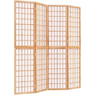 vidaXL Folding 4-Panel Room Divider Japanese Style 160x170 cm Vidaxl