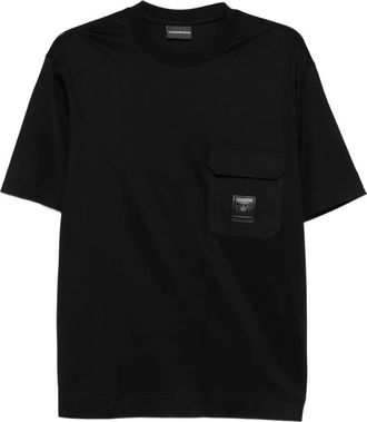Emporio Armani T-shirt con taschino - Nero