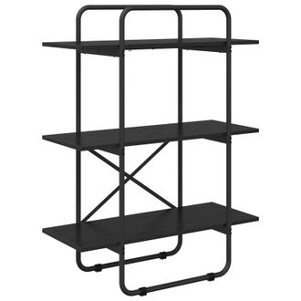 vidaXL Estanter&iacute;a 3 Niveles 60 X 35 X 105 Cm Pb Roble Negro Vidaxl