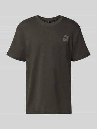G-Star T-Shirt mit Label-Print in Dunkelgrau, Gr&ouml;&szlig;e XXL
