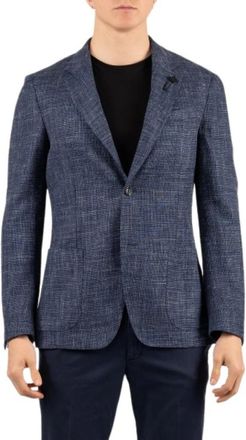 Lardini Giacca - Heren - Blazers - Blauw - 2XL - Leer - Jassen