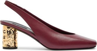 Givenchy Tape-effect Slingback Leather Pumps - Burgundy