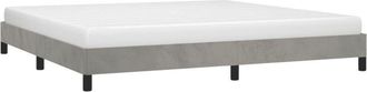vidaXL Estructura de cama sin colchón terciopelo gris claro 200x200 cm Vidaxl