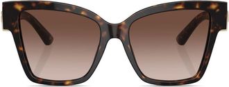 Dolce & Gabbana Eyewear Precious square-frame sunglasses - unisex - Acetate - 53 - Brown