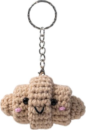 Generic Croissant Keychain Bag Charm, Handmade Crochet Croissant Funny Knitting Doll, Adorable Emotional Support Croissants Gift