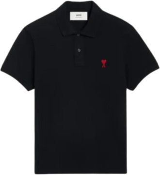 Ami Tops, Heren, Zwart, XL, Klassiek Hart Design Unisex Polo Shirt