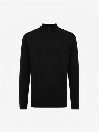 Genti Polo Longsleeve | Zwart