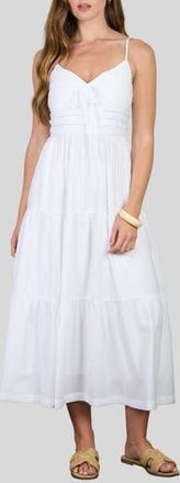 August Sky Tiered Maxi Sundress in White at Nordstrom Rack, Size Medium