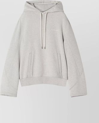 Lanvin cashmere blend straight fit hoodie