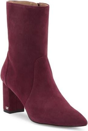 Stuart Weitzman Renegade Block Heel Bootie in Cabernet at Nordstrom Rack, Size 10.5