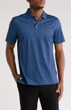 Bugatchi Stretch Cotton Knit Polo in Classic Blue at Nordstrom Rack, Size Small