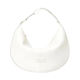 A|X Armani Exchange Bolso Hobo de Piel Sint&eacute;tica Granulada - Bags - Mujer - Blanco - ONE SIZE
