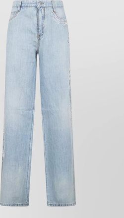 Ermanno Scervino floral-embroidered wide-leg trousers