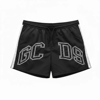 GCDS Beachwear, male, Black, Size: XL Modello lungo