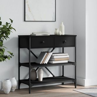 vidaXL Mesa Consola Madera De Ingenier&iacute;a Negro 75x34,5x75 Cm Vidaxl