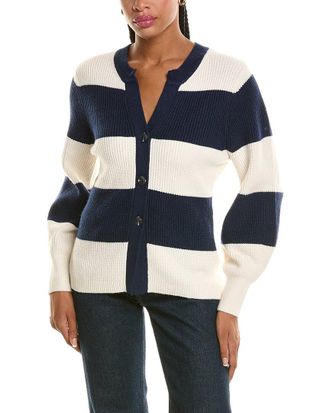 525 america Rugby Stripe Crewneck Cardigan