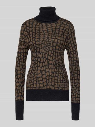 Joop Rollkragenpullover im Allover-Look Modell KORDULA in Mittelbraun, Gr&ouml;&szlig;e 34