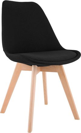 Clp Silla con asiento en tela negro