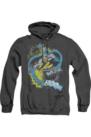 Gildan Batman Bat Effects Adult Heather Hoodie / Hooded Sweatshirt