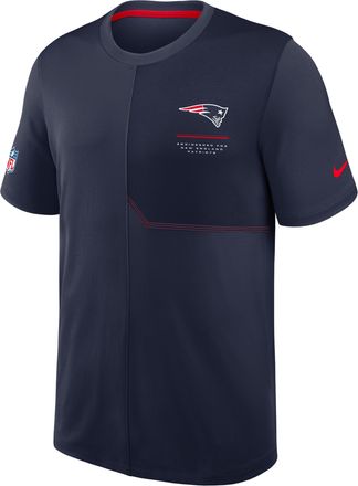 Nike New England Patriots Sideline Coach Nike Mens Dri-FIT NFL Top in Blue | 03B2069K8K-B8B