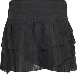 Isabel Marant Womens Mini Skirt Dejha Black Gauze Cotton