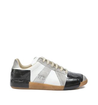 Maison Margiela BlackWhite Lace Up Sneakers