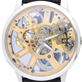Maurice Lacroix Pre-owned Maurice Lacroix Masterpiece Hand Wind Gold Dial Ladies Watch MP7228