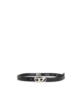 Diesel B-1Dr Strass 20 Black Leather Belt